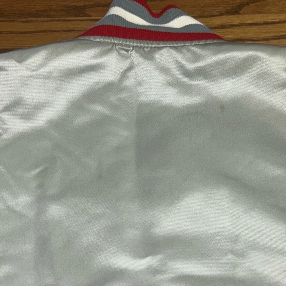 Vintage Ohio State University Satin Starter Jacket Size:M Color:Silver/Red/wht